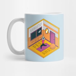 Yoga "Namastay Six Feet Away" Quarantine Mug